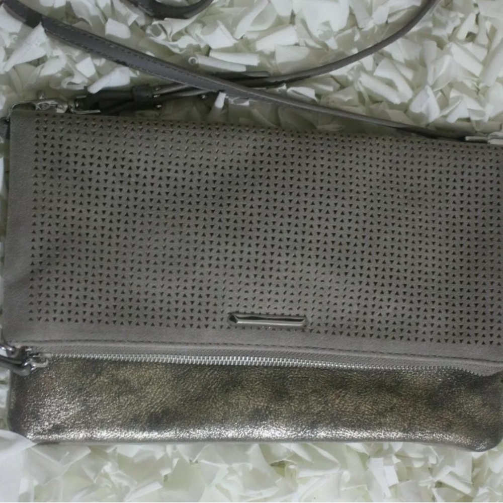 Stella And Dot Grey Crossbody Bag Purse Pouch